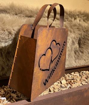 edelrost-tasche-willkommen-gartendeko-grosshandel-b2b-shop